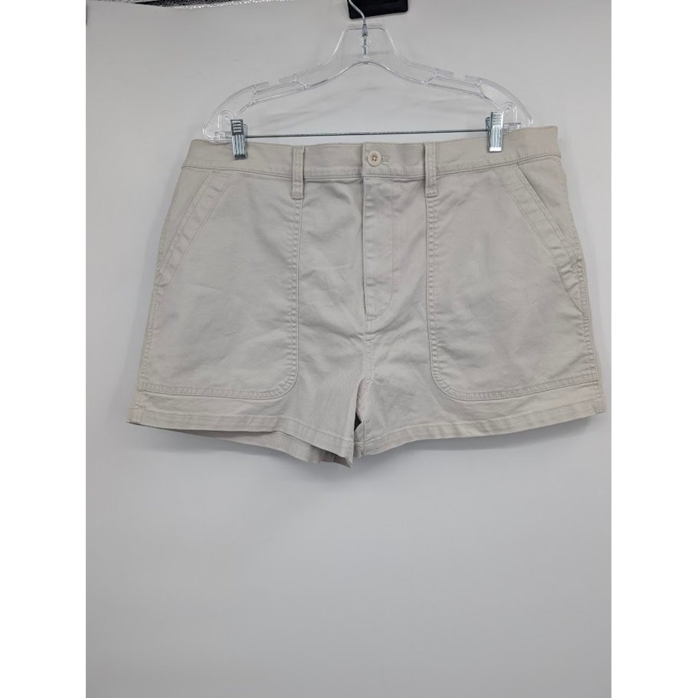 Madewell The Perfect Vintage Fatigue Utility Shorts Khaki Chino sz 33